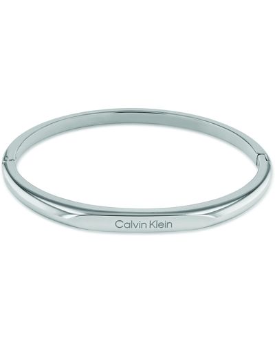 Calvin Klein Pulsera para Mujer,Plata,Talla Única - Blanco