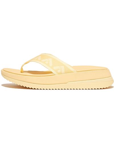 Fitflop Surff Toe Post Mellow Yellow - Black