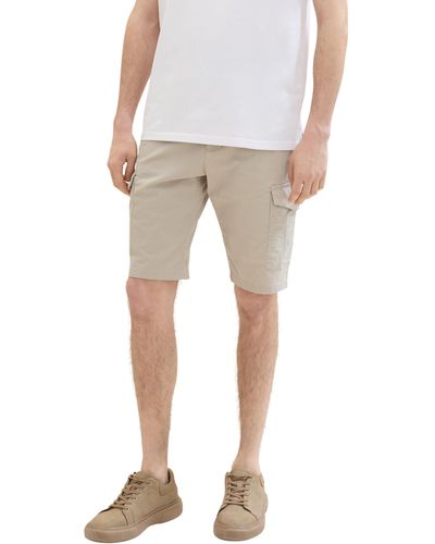 Tom Tailor Relaxed Fit Cargo Shorts - Natur