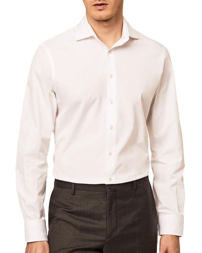 Hackett Hackett Clothing Poplin Classic Single Cuff Casual Shirt - White