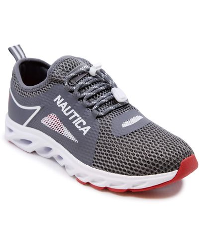 Nautica Water Shoes Jogging Quick Dry Pool Sports Sneaker -Aivin-Grey-10 - Blu