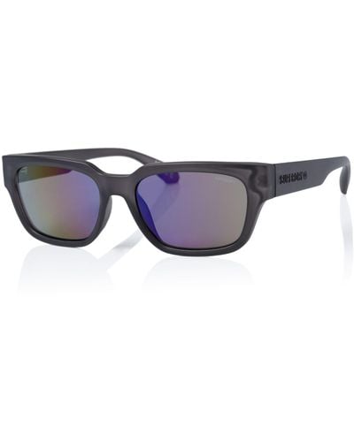 Superdry Sds 5004 S Sunglasses 108 Matte Grey/oil Slick Mirror - Black