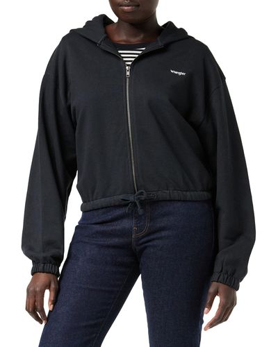 Wrangler Zip Hoodie Sweatshirt - Black