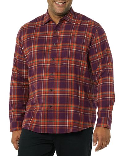 Amazon Essentials Flanellen Overhemd Met Lange Mouwen - Rood