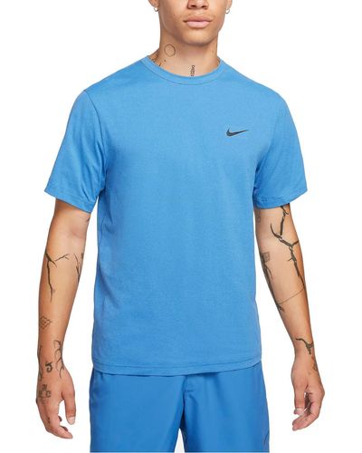 Nike M Nk Df Uv Hyverse Ss Short Sleeve Top - Blue