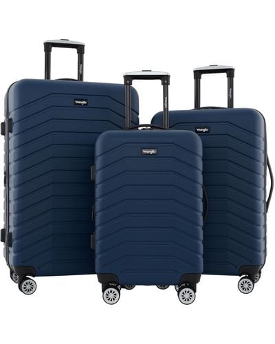 Wrangler Tahoe 3 Piece Spinner Luggage Set - Blue
