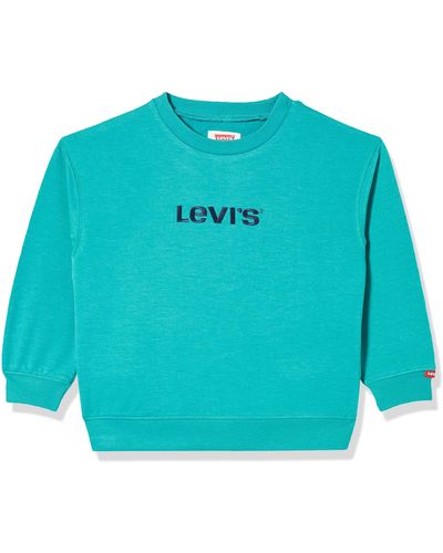 Levi's Lvb Logo Crewneck Sweatshirt Bimbo - Blu