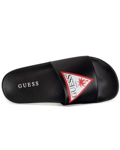 Guess Slide Icon F02z06bb00f Slippers Black