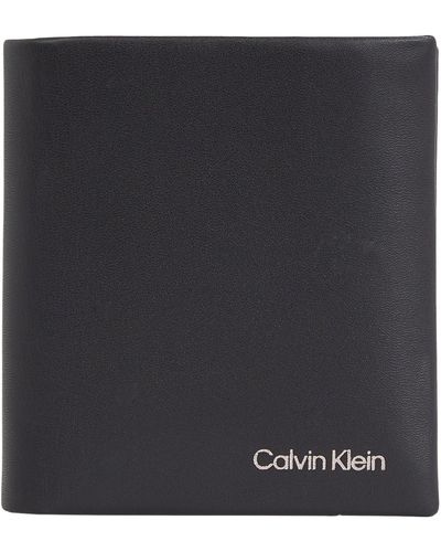 Calvin Klein Concise Trifold 6cc W/Coin - Negro
