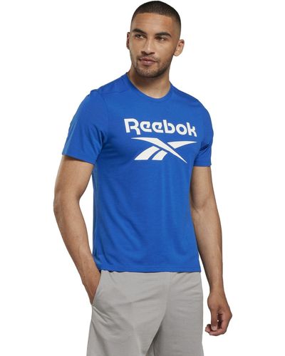Reebok Wor Sup Ss Graphic Tee T-Shirts - Blau
