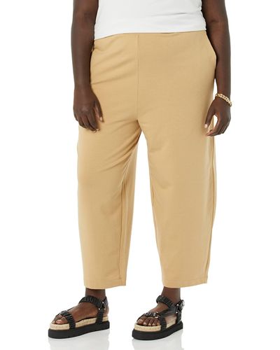 Amazon Essentials Terry Cotton & Modal Barrel-leg Sweatpants - Natural