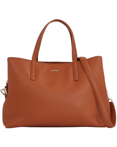 Calvin Klein Tote Bag Medium - Brown