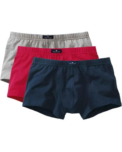 Tom Tailor Underwear Hip Pants 3er Pack 8710-6061 Retroshorts - Blau