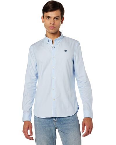 Timberland LS Elvatd Oxford Slim T-Shirt - Blau