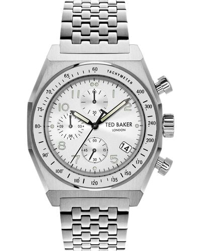 Ted Baker Filey Stainless Steel Bracelet Watch - Grey