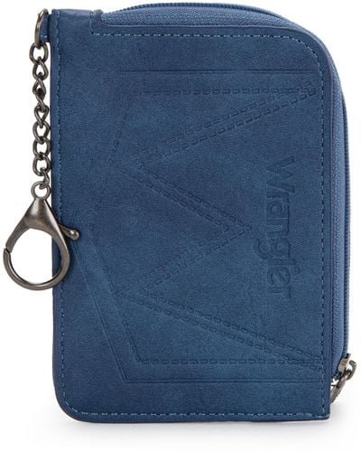 Wrangler Card Wallet Credit Card Holder For - Blue