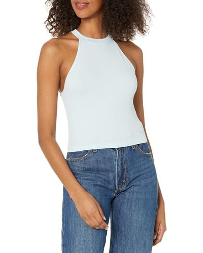 Guess Sleeveless Tori With Lace Seamless Top - White