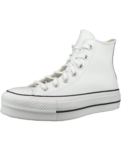 Converse Chuck taylor lift hi - sneakers alte bianche con suola platform - Bianco