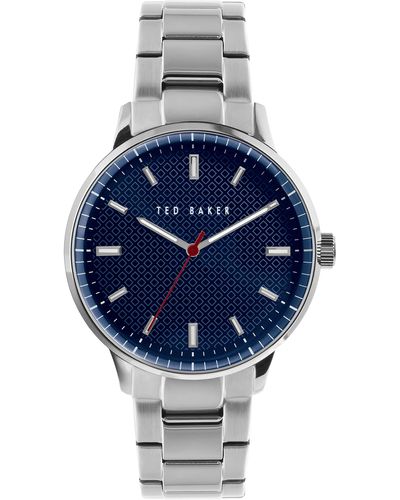 Ted Baker Cosmop Stainless Steel Bracelet Watch 42mm - Blue