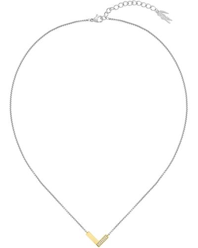 Lacoste Collar para Mujer Colección IMPRESSION con cristales - 2040001 - Blanco