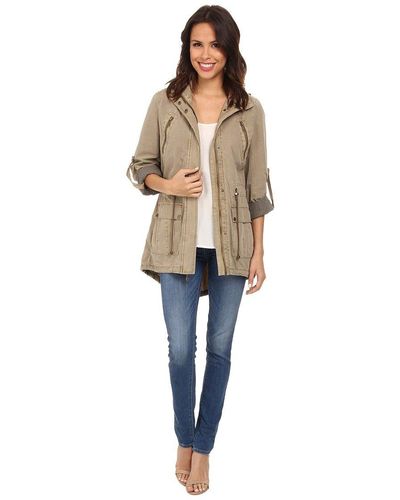 Levi's Cotton Hooded Anorak Jacket - Natural