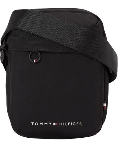 Tommy Hilfiger Crossbody Bag Tasche Skyline Mini Reporter Mittelgroß - Schwarz