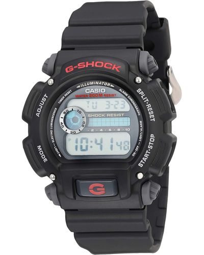 G-Shock G-Shock DW9052-1V Black Resin Quartz Sport Watch - Grigio