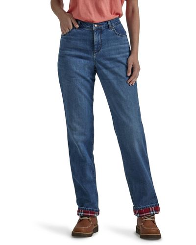 Lee Jeans Jeans mit geradem Bein und lockerer Passform - Blau