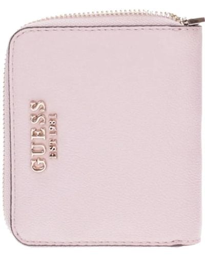 Guess Emilee Small Zip Around Light Rose - Roze