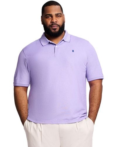 Izod 's Big-and-tall Advantage Performance Short-sleeve Solid Polo Shirt - Purple