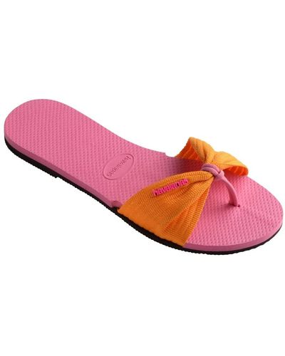 Havaianas You Saint Tropez Basic flache Sandale - Pink