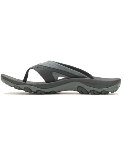 Merrell , Huntington Sport Flip Sandal, Black, 11.5 Uk - Grey