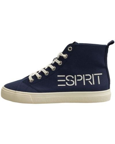 Esprit High Lace-up Sneakers - Blauw