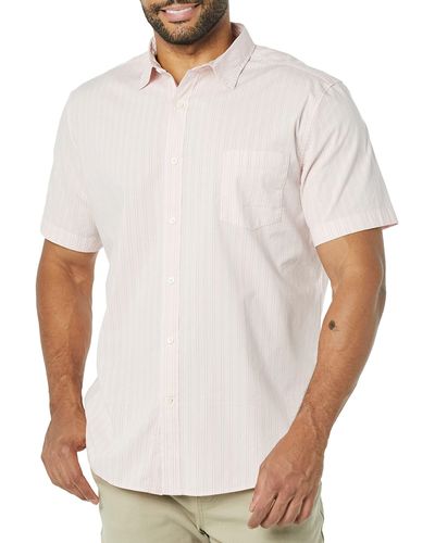 Amazon Essentials Short-sleeve Stretch Poplin Shirt - White