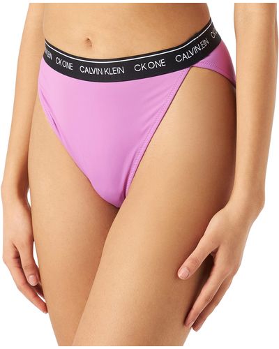 Calvin Klein Frecher hoher Taille Bikini-Unterteile - Pink