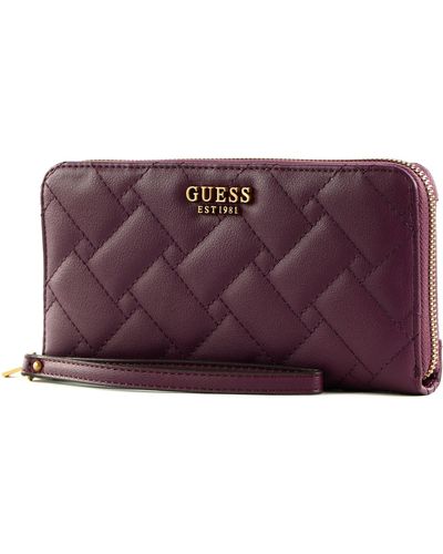 Guess Gracelynn SLG Large Zip Around Wallet Plum - Lila