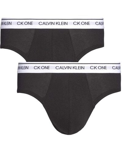 Calvin Klein Hip Brief 2pk Slip - Nero