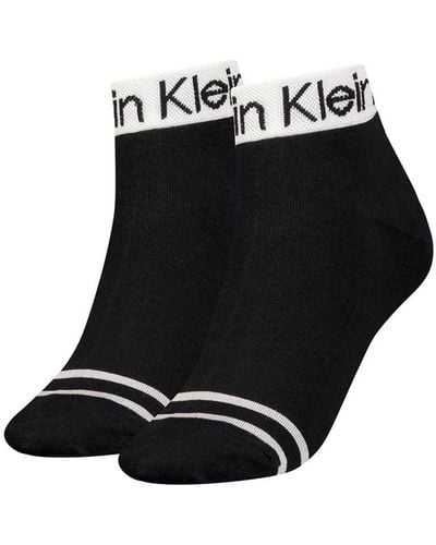 Calvin Klein Logo Short Socks - Black