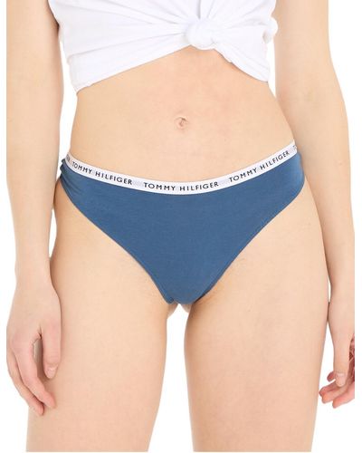 Tommy Hilfiger Mujer Pack de 3 Strings Tangas - Azul