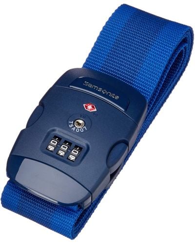 Samsonite Global Travel Accessories Luggage Strap With Integrated Three Dial Tsa Combilock - Blue
