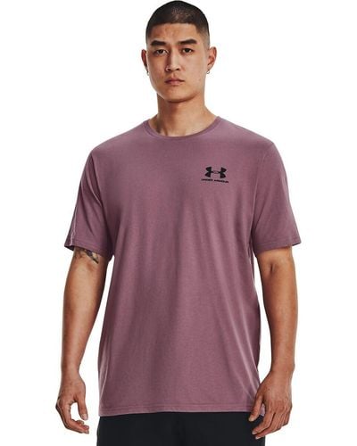 Under Armour Sportstyle Left Chest Short-sleeve Shirt - Purple