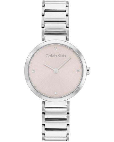 Calvin Klein Analog Quartz Watch With Stainless Steel Strap 25200140 - White