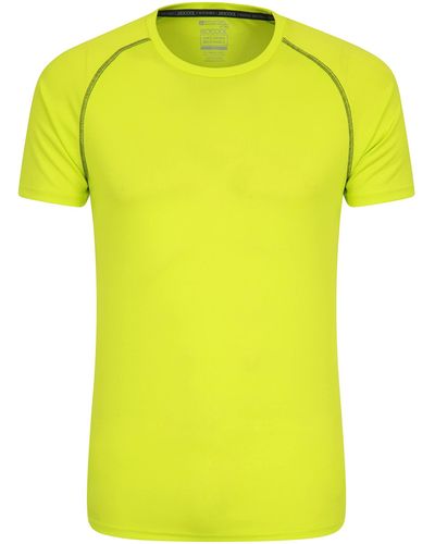 Mountain Warehouse Endurance T-Shirt Tecnica Traspirante Uomo per Sport E Trekking - Giallo