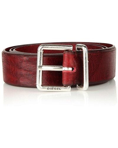 DIESEL Bhelo Cintura Belt Belt Ladies Genuine Leather - Red