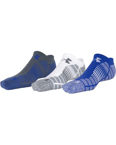 Under Armour Adult Elevated Performance No Show Socks - Blue
