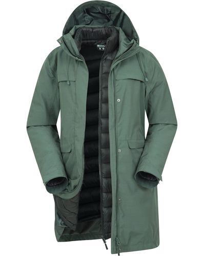 Mountain Warehouse Cloud Burst S 3 In 1 Waterproof Jacket - Green