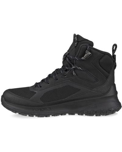 Ecco Ultra Terrain Waterproof Mid Warm Hiking Boot - Black