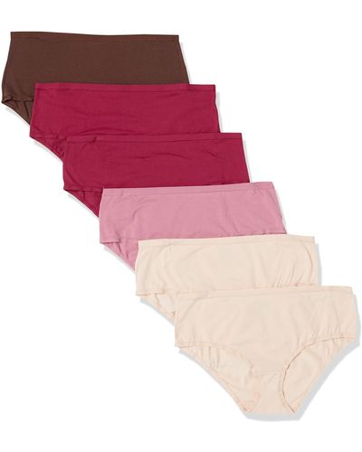Amazon Essentials Cotton Midi Brief Underwear - Pink