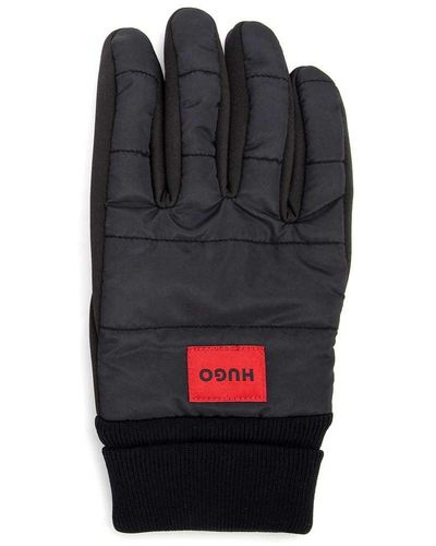HUGO BOSS MEN Gloves Black1 - Schwarz
