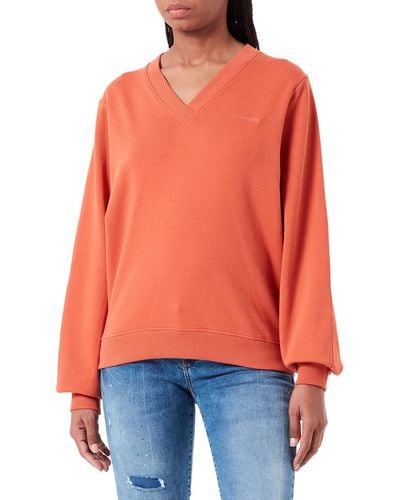 Wrangler Vneck Sweatshirt - Orange